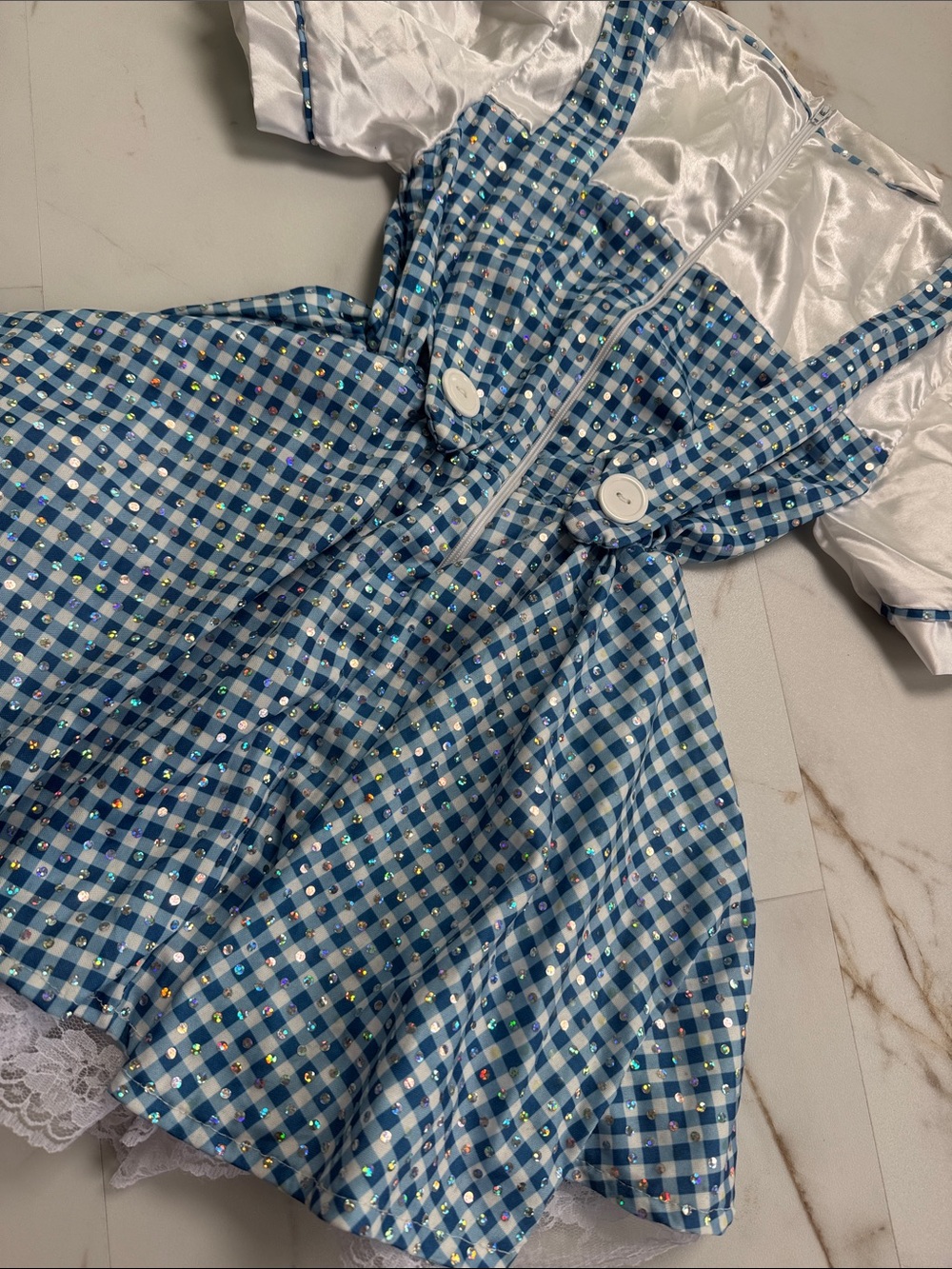 Rubies Wizard Of Oz Dorothy Dress Costume Halloween Sz Small Youth Girls sparkle - Picture 8 of 9